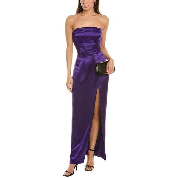 Nwt Nicholas Vivia Corset Column Dress Gown Ultra Marine Purple Size 12
